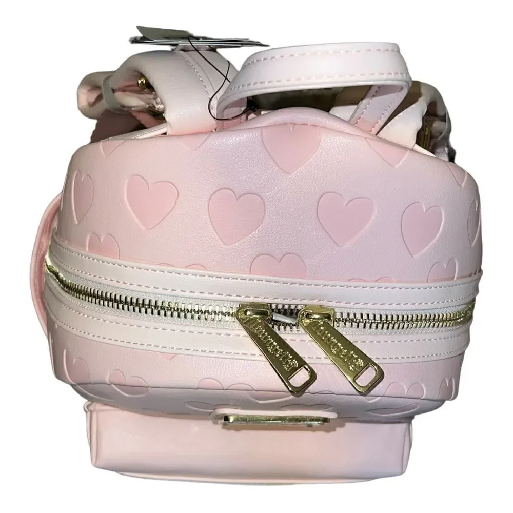 Disney Loungefly Stitch Loves Angel Pink Valentines Mini Backpack RARE NWT